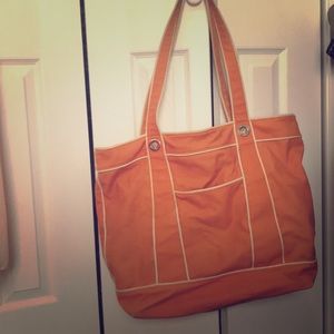 Orange Vera Bradley beach bag